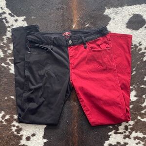 Royal Bones Black and Red Skinny Jeans